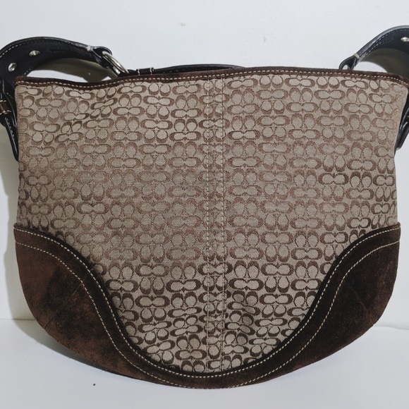 Coach Signature and Leather Hobo Bag 1460 - Picture 2 of 6